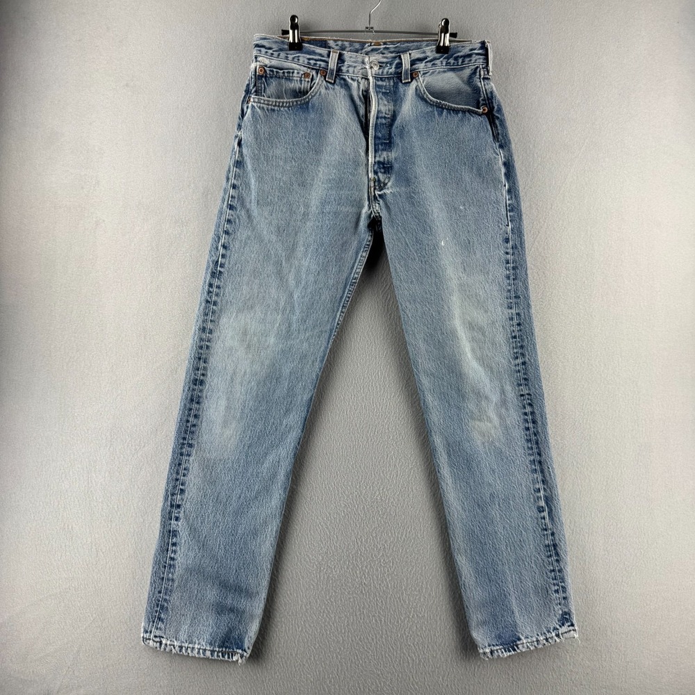 Vintage Levis Jeans Mens 33x32 (Fits 30x31) Blue Denim 501 Straight Made in USA
